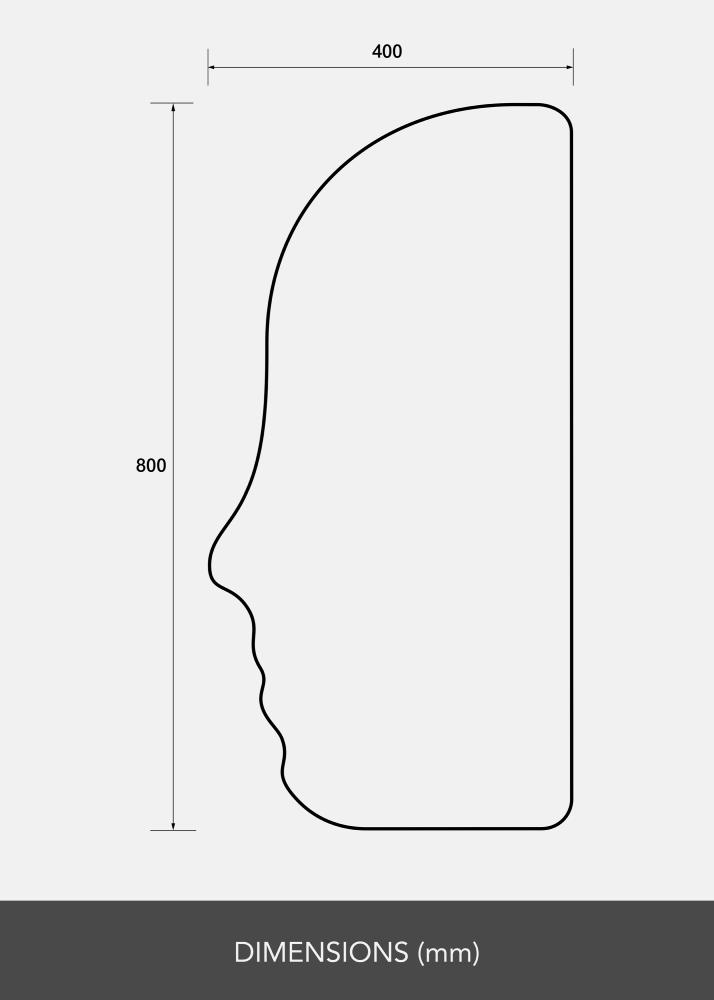 Zrcadlo Face 40x80 cm