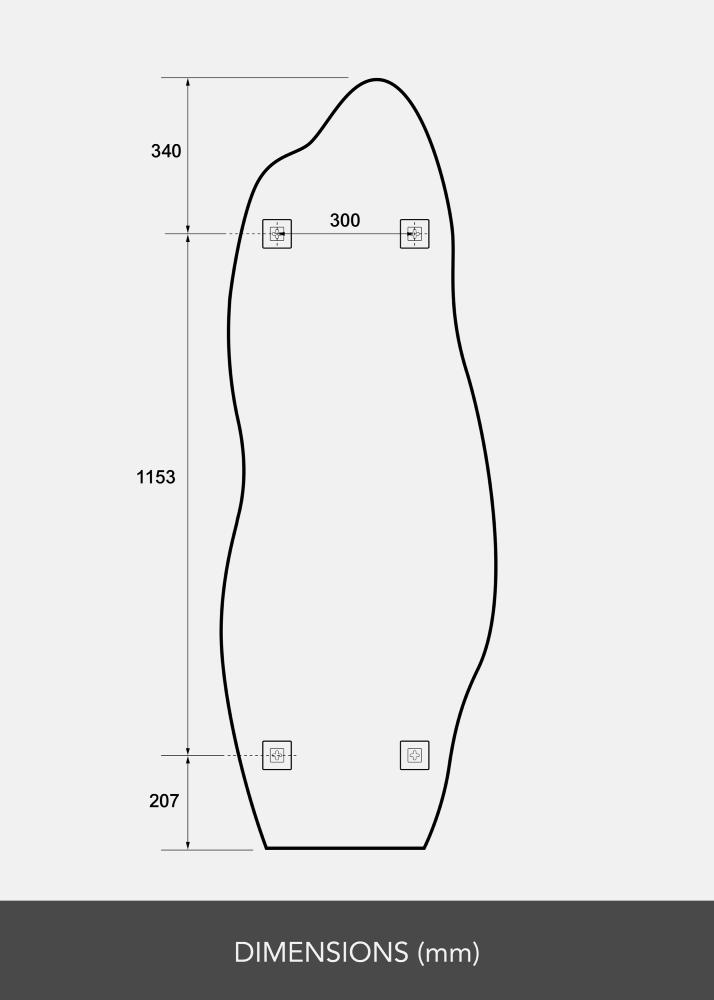 Zrcadlo Echo 60x170 cm