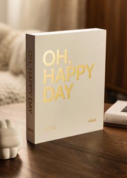 KAILA OH HAPPY DAY Creme - Coffee Table Photo Album (60 Cerná Stránek)