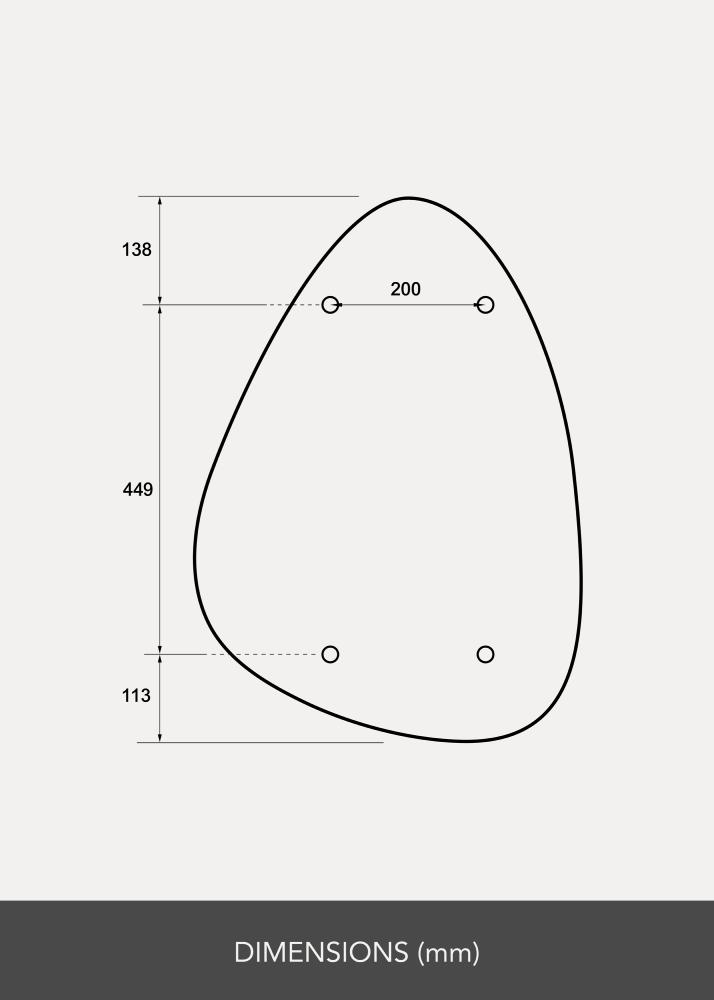 Zrcadlo Pebble 50x70 cm - Selected By BGA