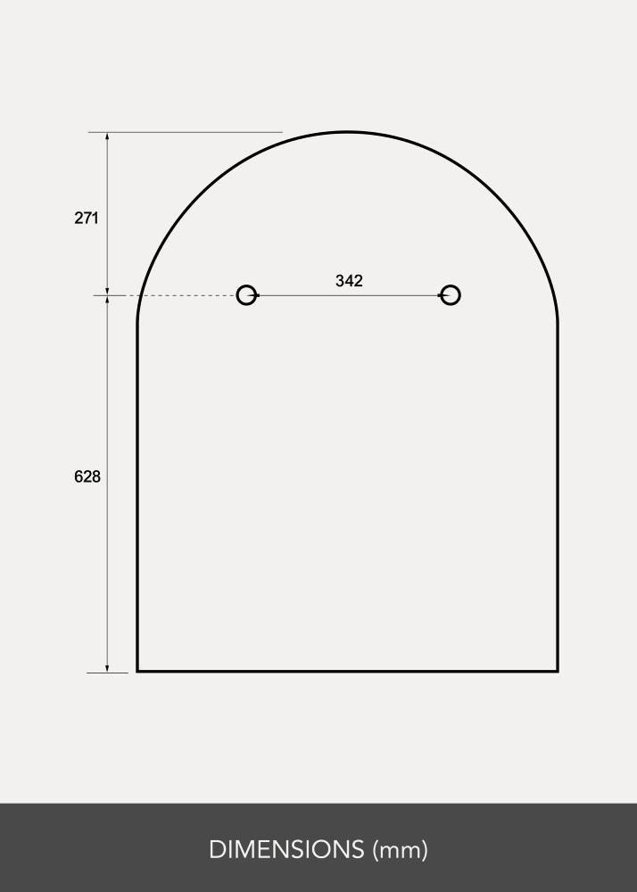 Zrcadlo Domed LED 70x90 cm