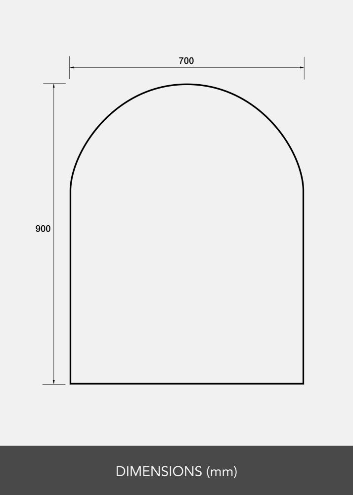 Zrcadlo Domed LED 70x90 cm