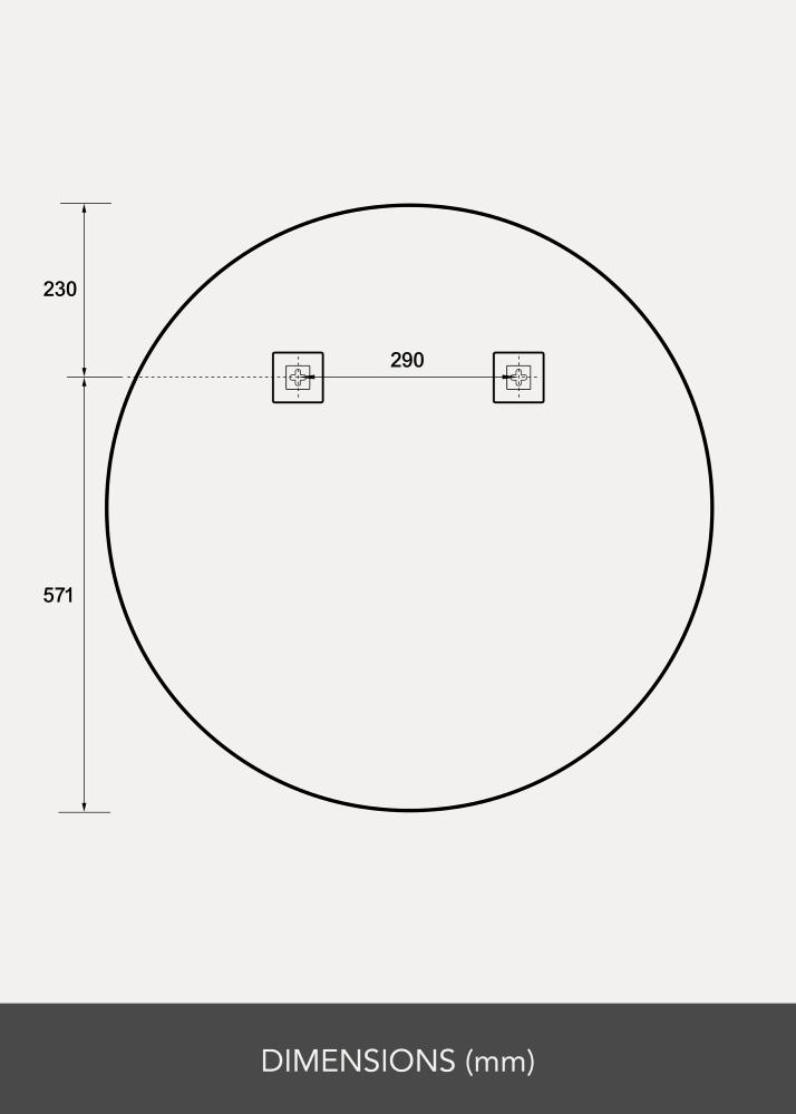 Zrcadlo Ring LED 80 cm Ø