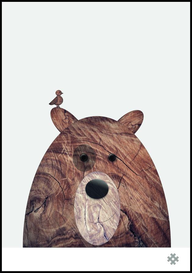 Wood bear Plakát