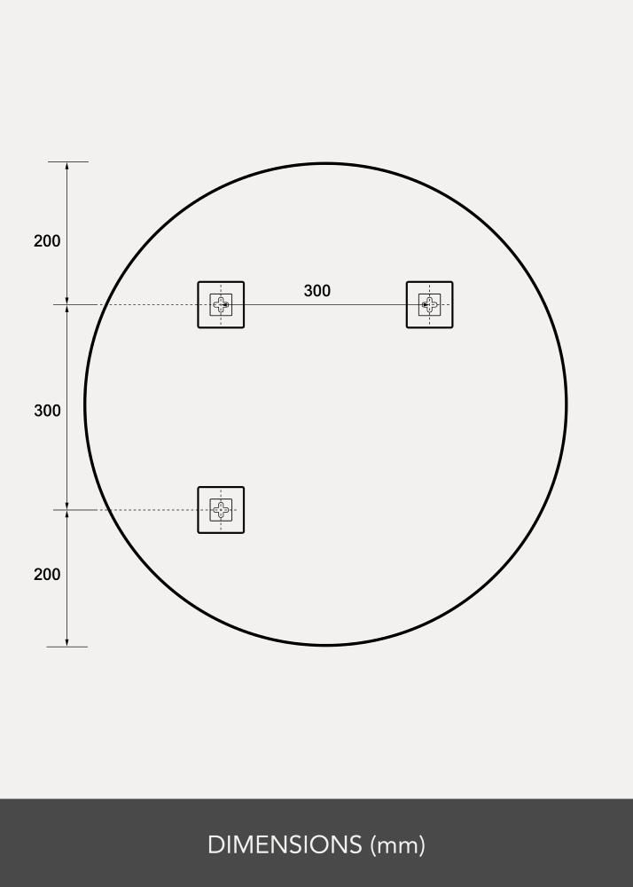 Kulatý Zrcadlo 70 cm Ø