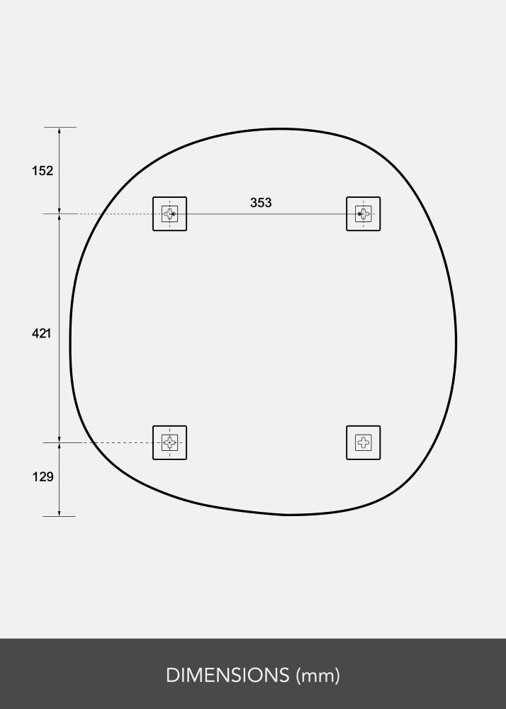 Zrcadlo Roundy II 70x70 cm