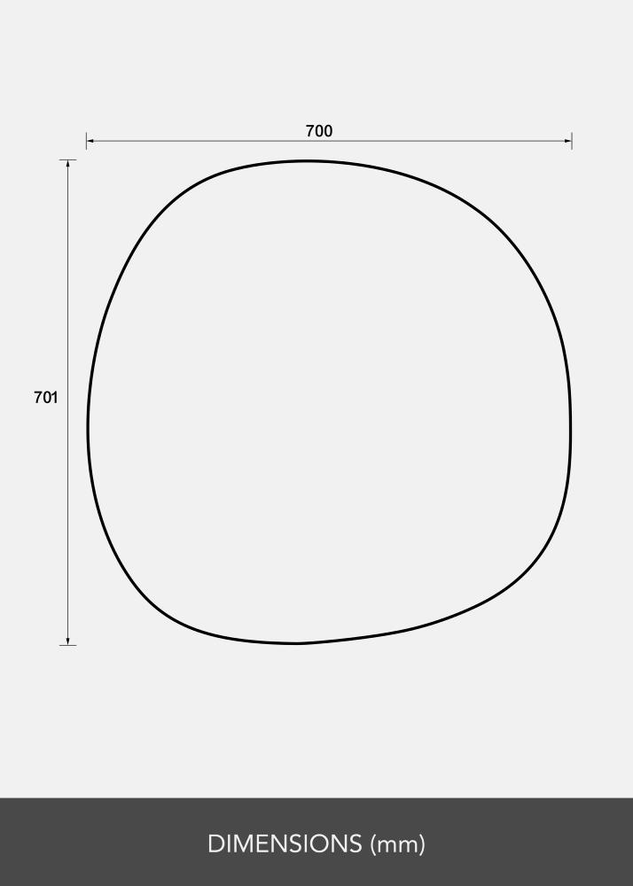 Zrcadlo Roundy II 70x70 cm