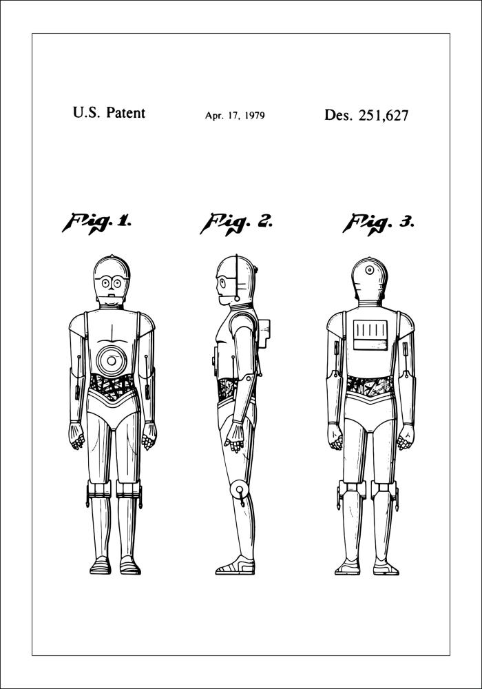 Patentový výkres - Star Wars - C-3PO Plakát