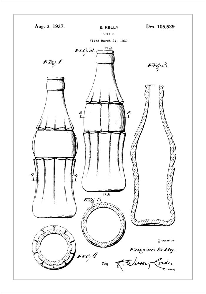 Patentový výkres - Coca Cola Plakát