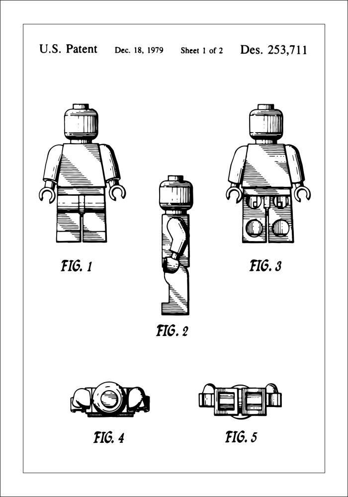 Patentový výkres - Lego v Plakát