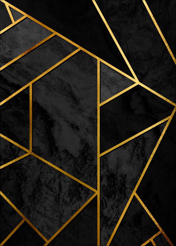 Gold & Black Marble Plakát