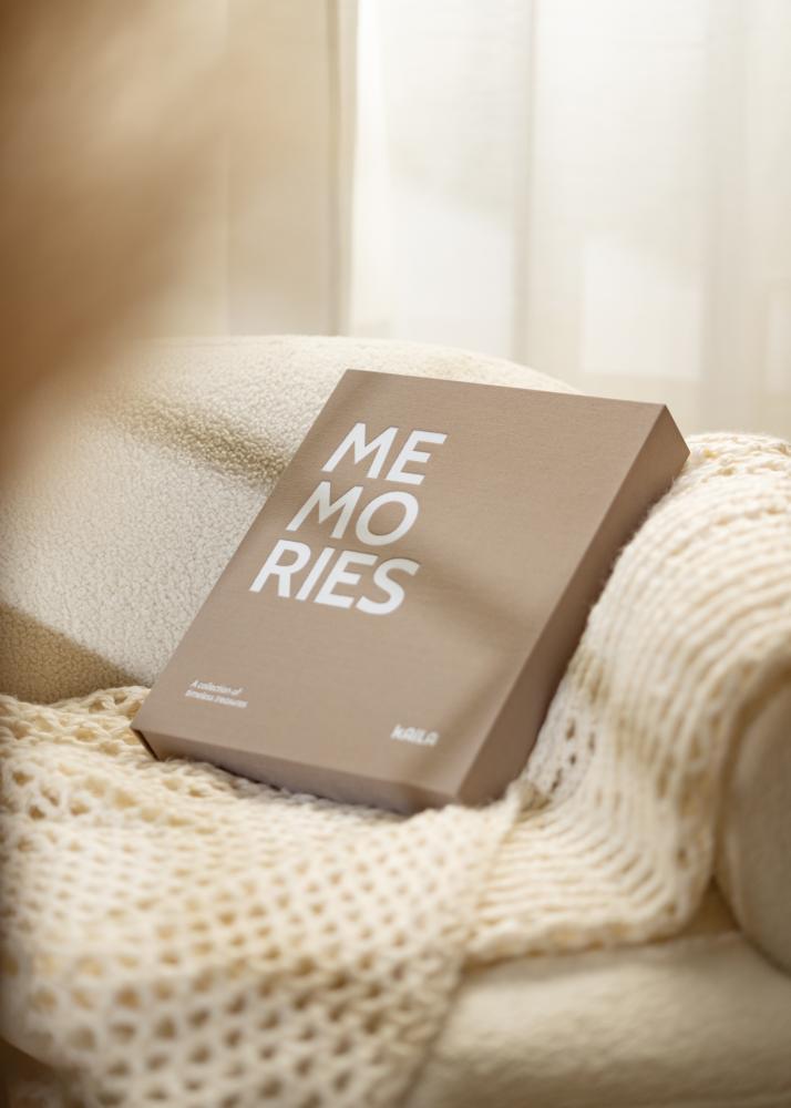 KAILA MEMORIES Grey/White - Coffee Table Photo Album (60 Cerná Strany)